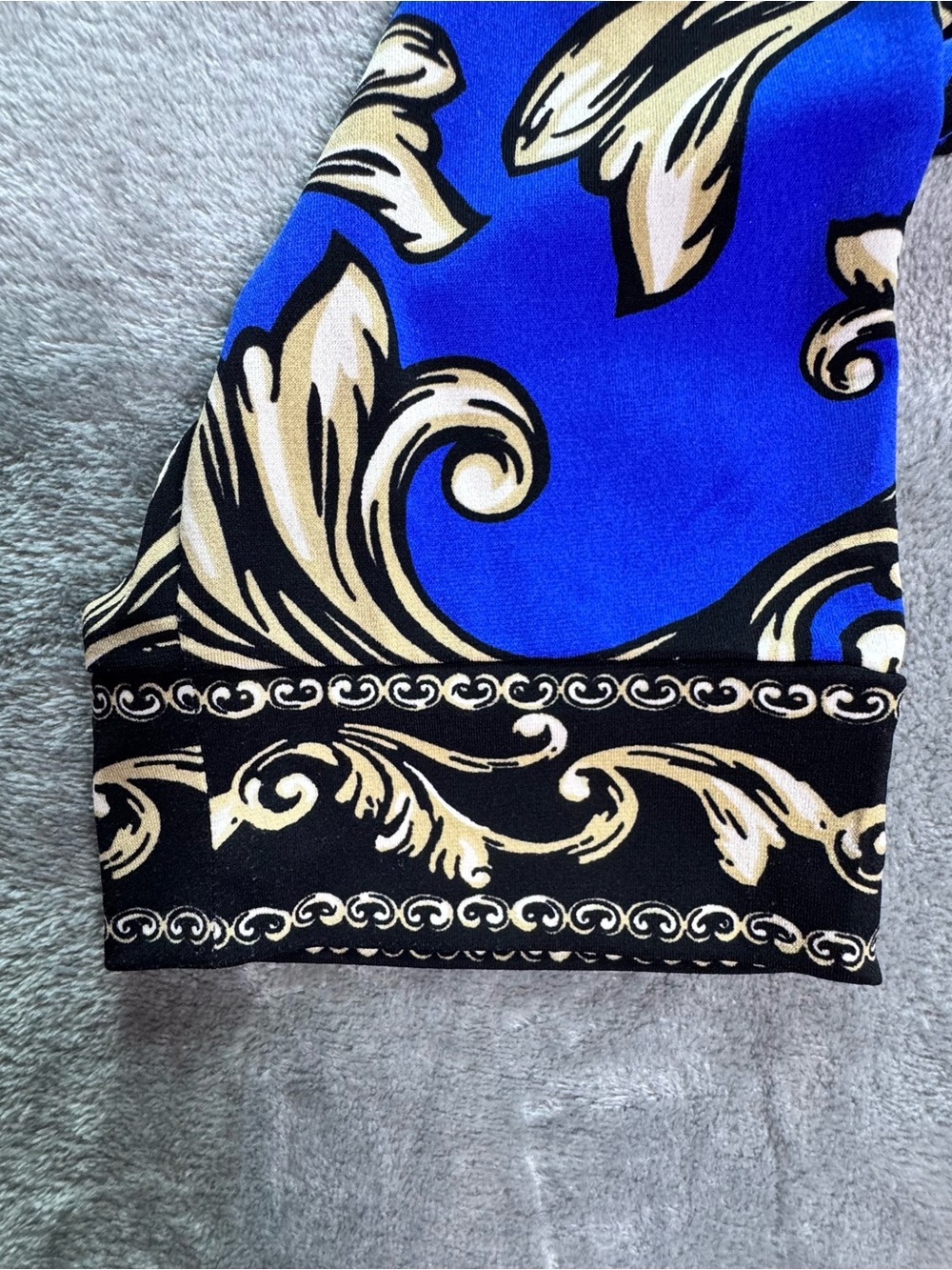 JM Collection Blue Baroque Print Embellished Tunic Top XL - Picture 6 of 10